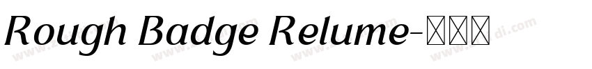 Rough Badge Relume字体转换